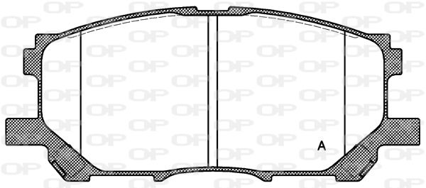 OPEN PARTS Комплект тормозных колодок, дисковый тормоз BPA1039.00
